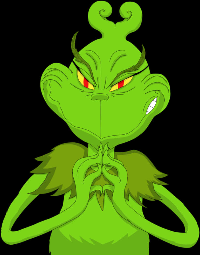 Grinch Scheming Expression PNG