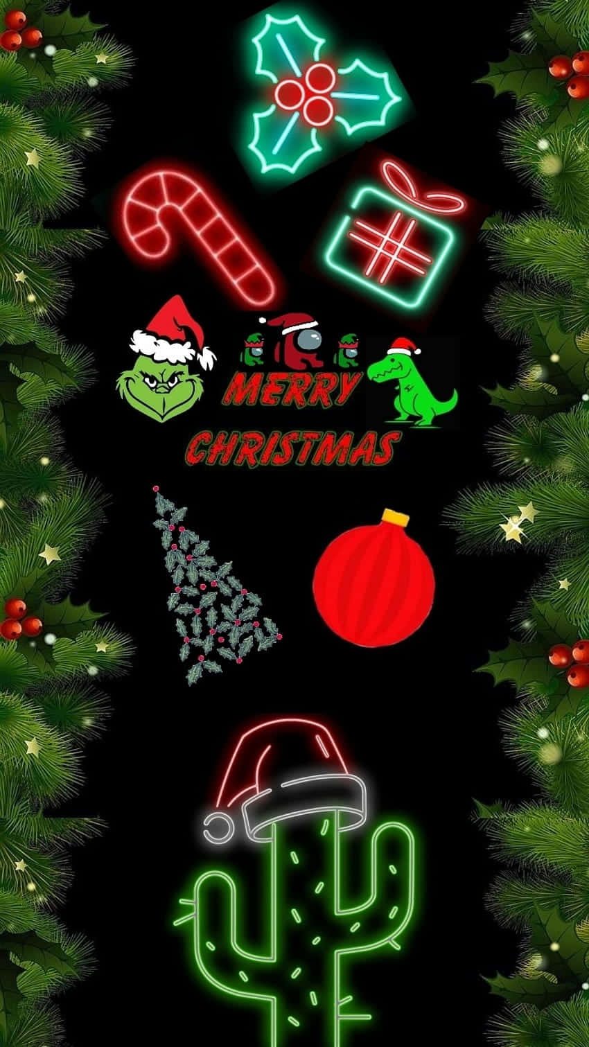Grinch Themed Christmas Aesthetic Wallpaper