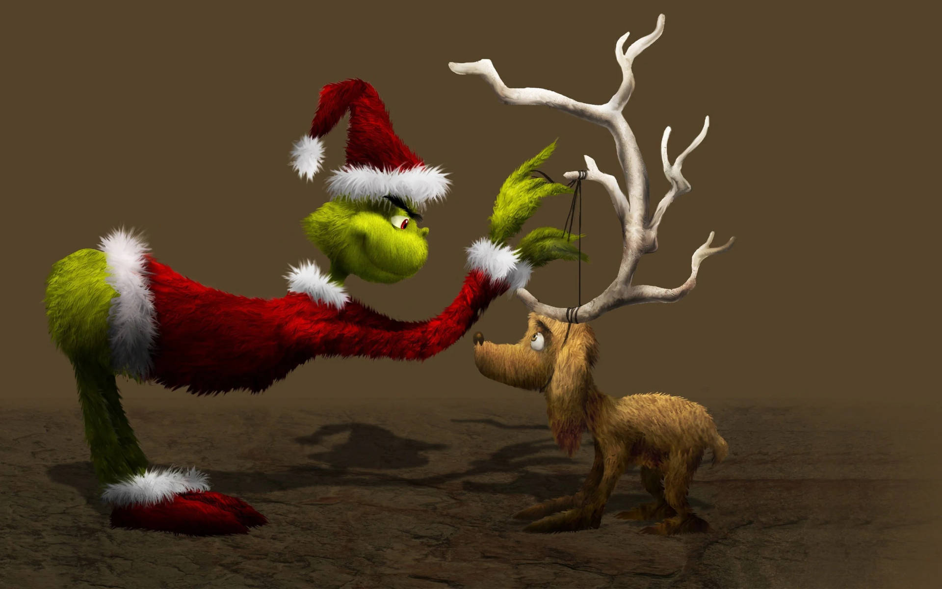 Grinch With Dog Wallpaper