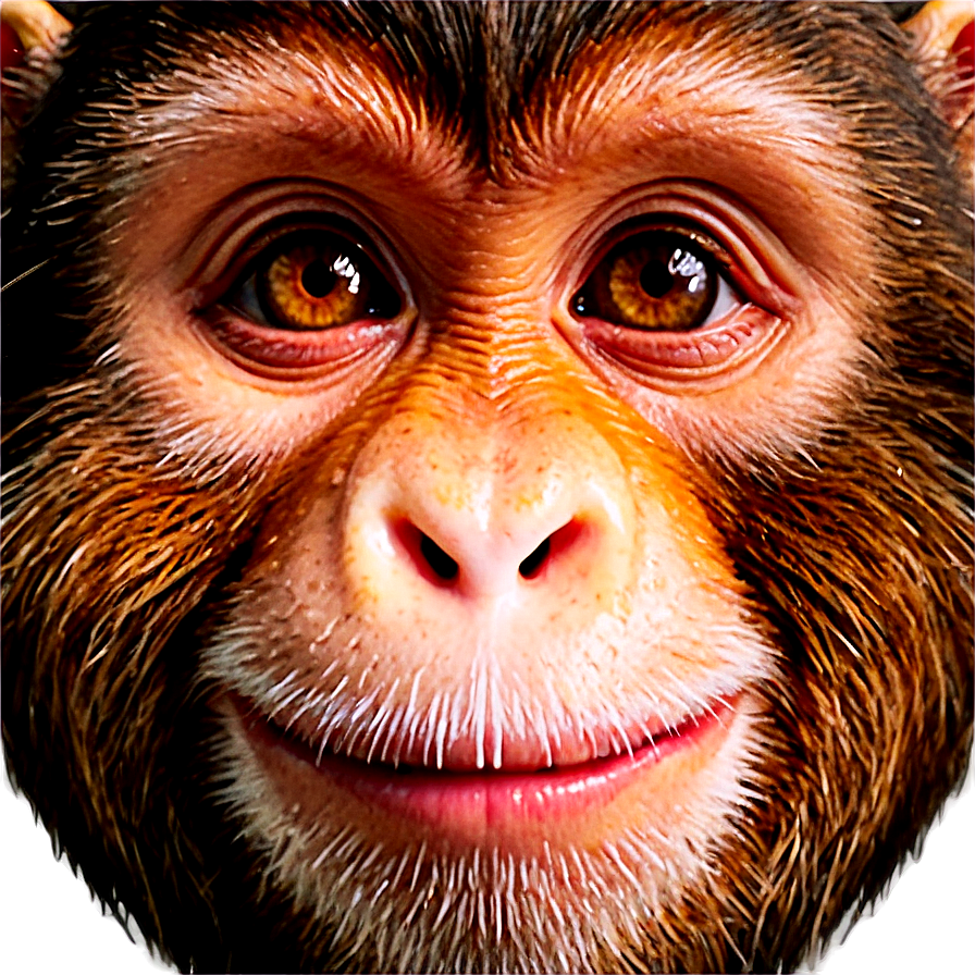 Grinning Monkey Face Png 06272024 PNG