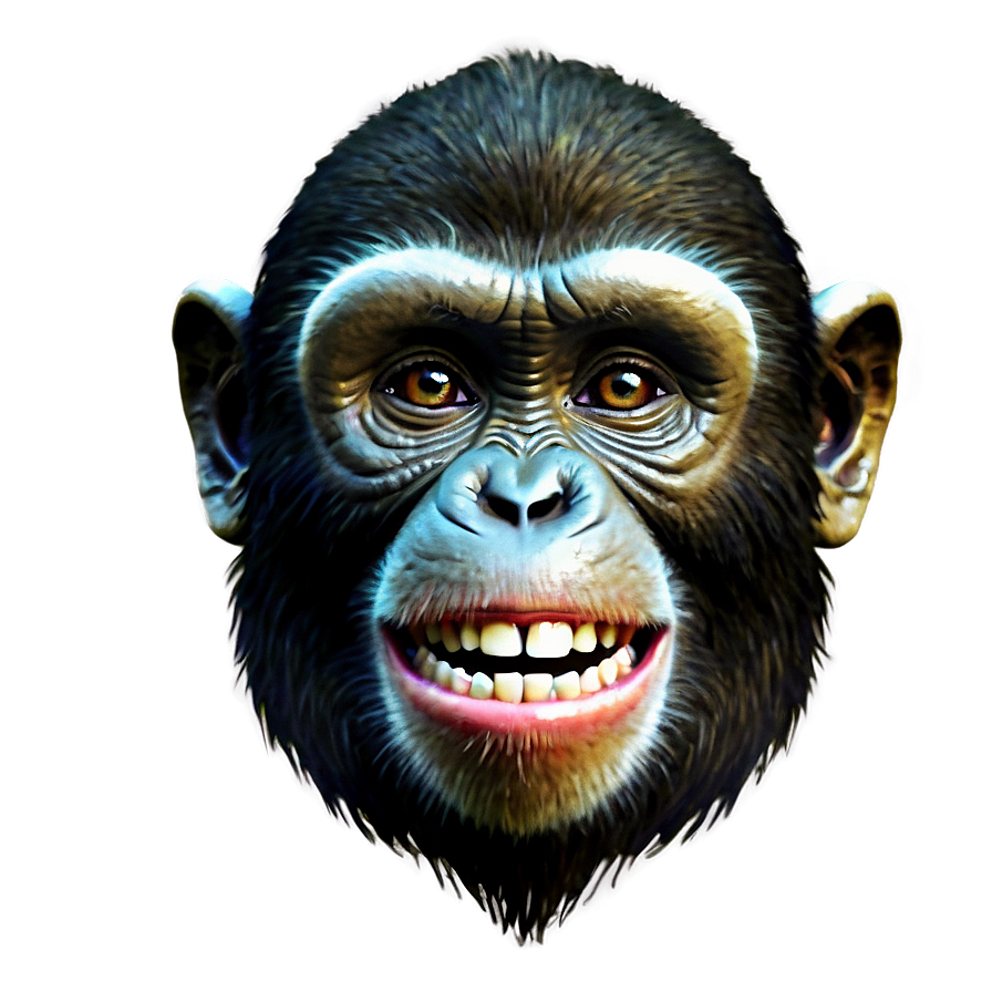 Grinning Monkey Face Png 32 PNG