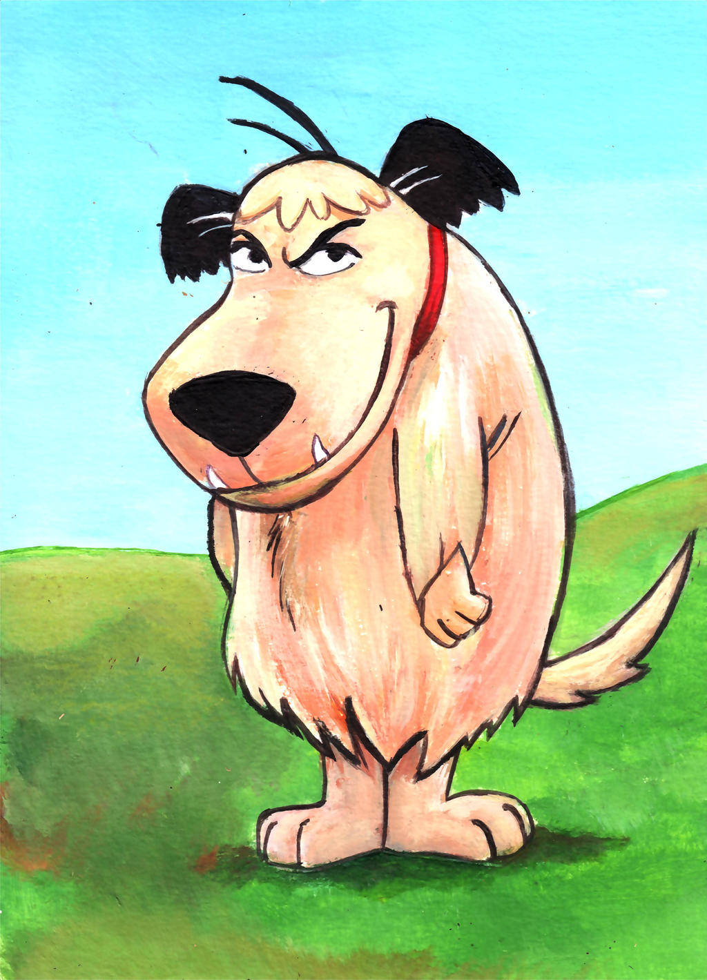 Grinning Muttley Drawing Wallpaper