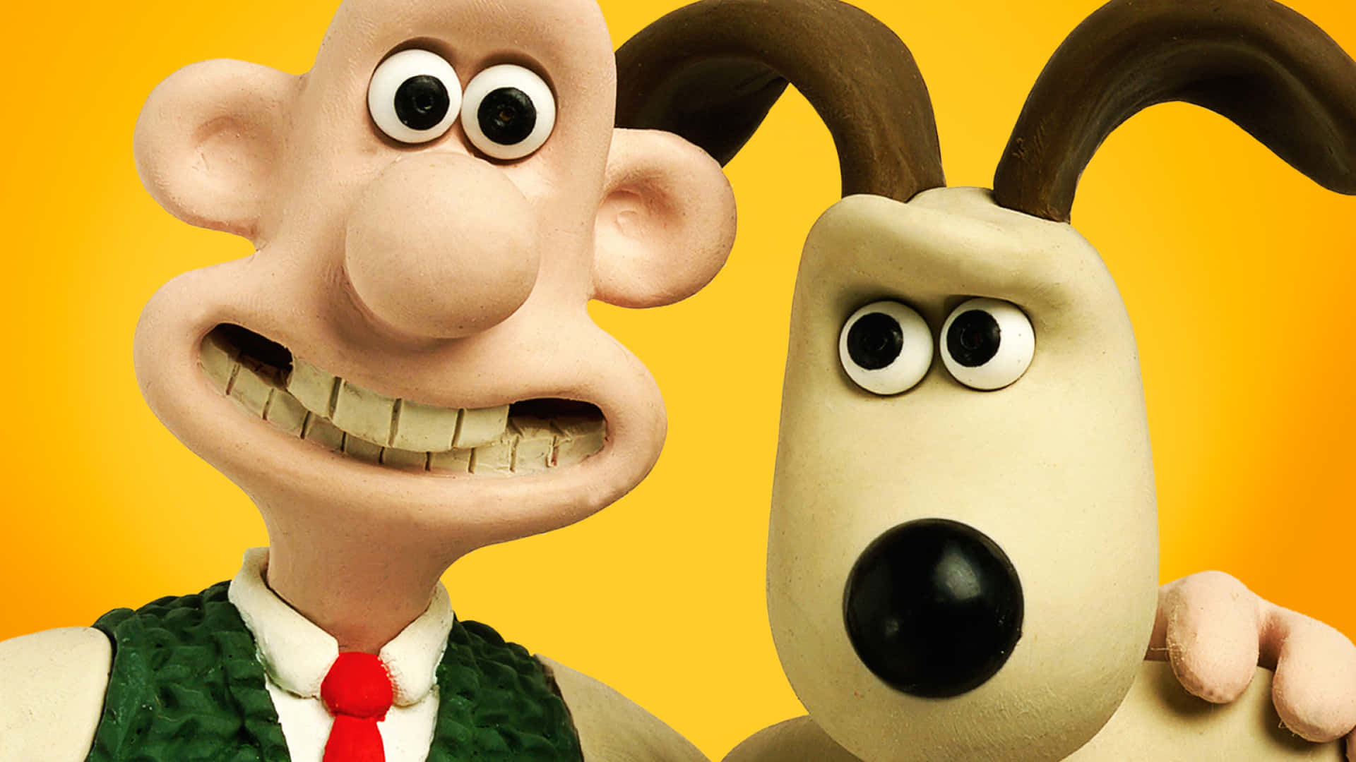 Grinning Wallace&Gromit The Curse Of The Were-rabbit Wallpaper