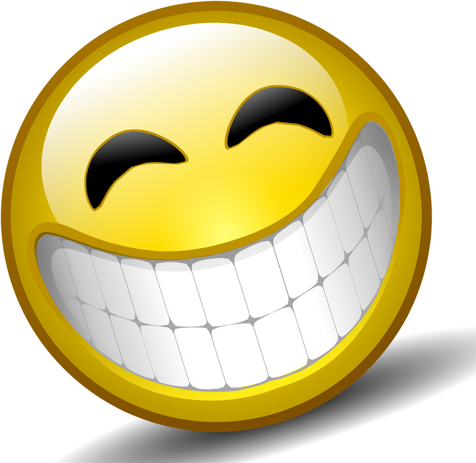 Grinning Yellow Smiley Emoji PNG