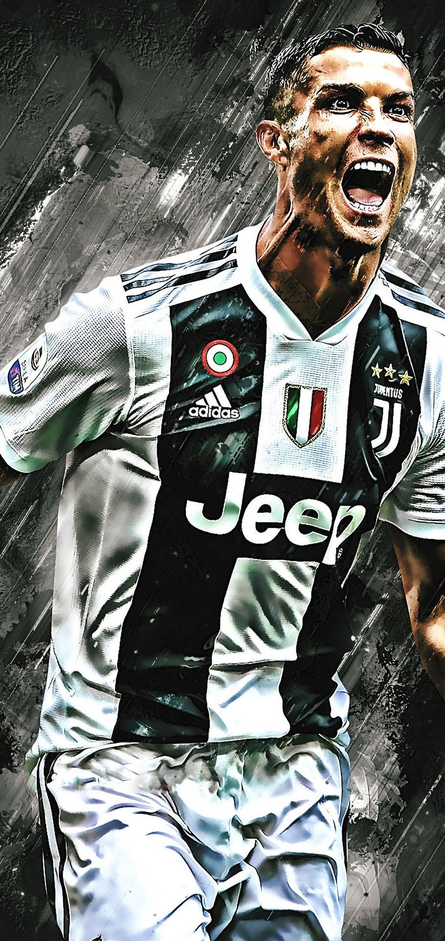 Gritty Cristiano Ronaldo iPhone Wallpaper