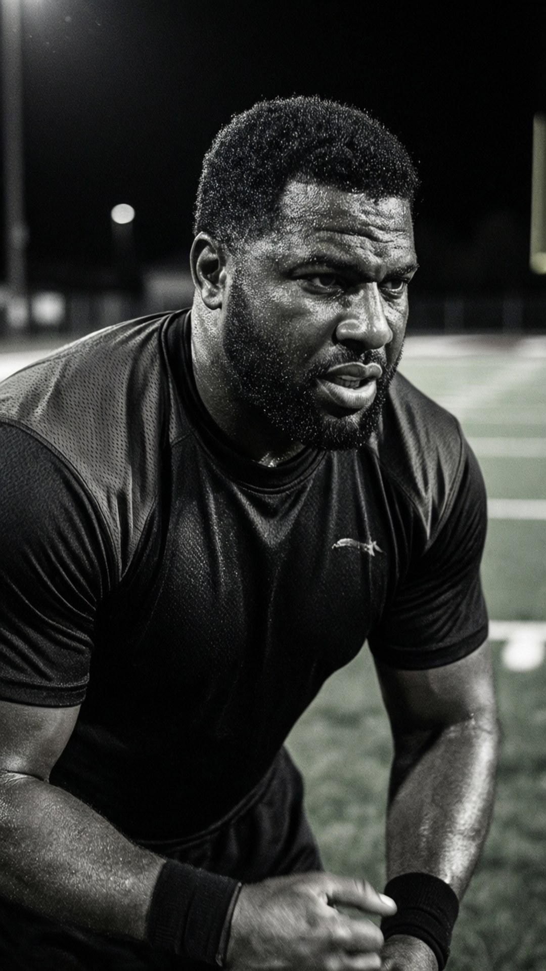 Deuce Vaughn in intense training session.
