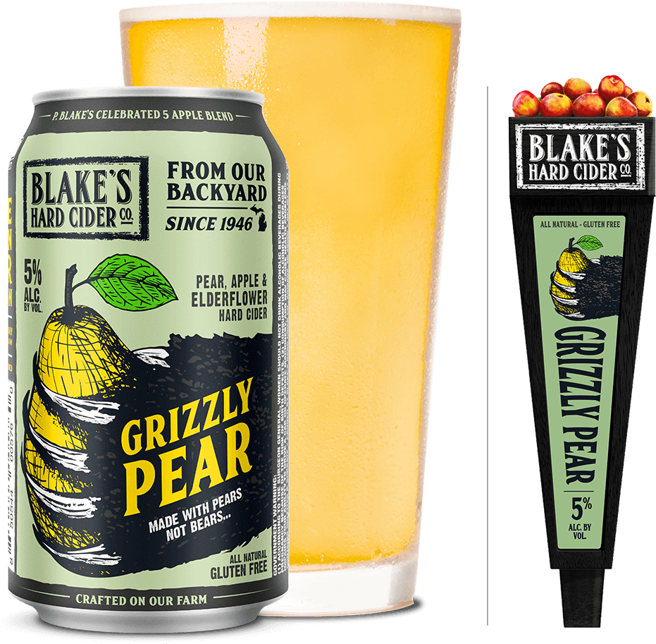 Grizzly Pear Cider Canand Glass PNG