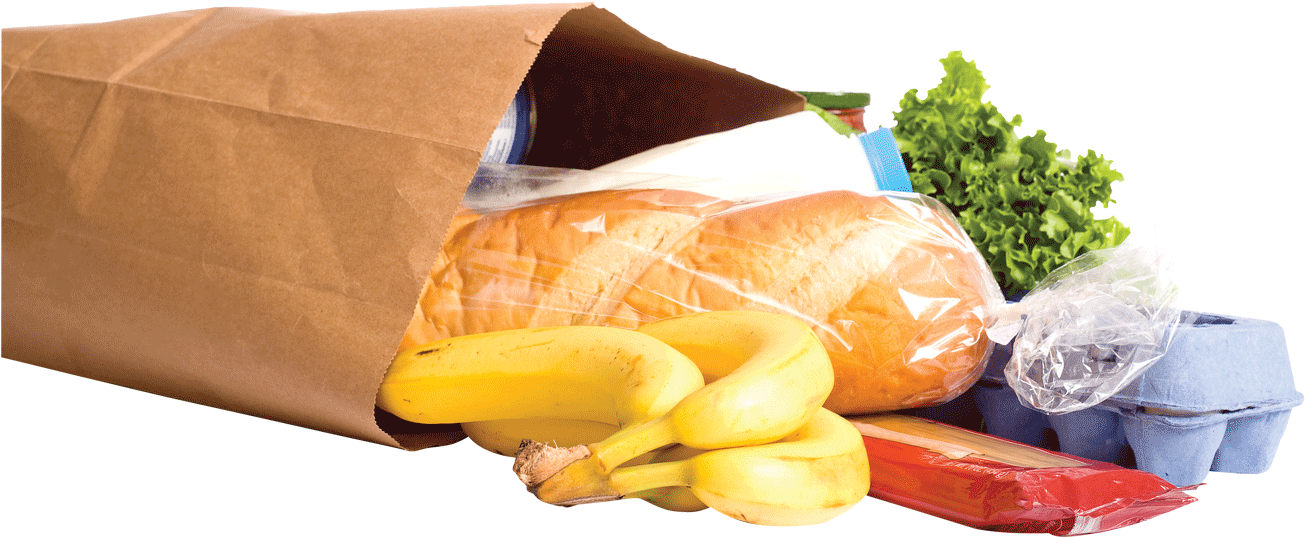 Grocery Bag With Fresh Food Items PNG