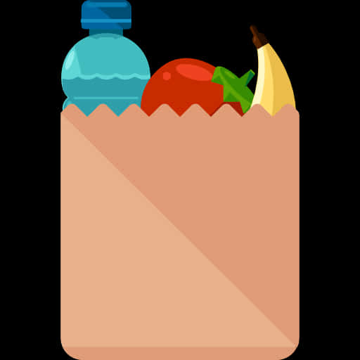 Grocery Bag With Fresh Produce PNG