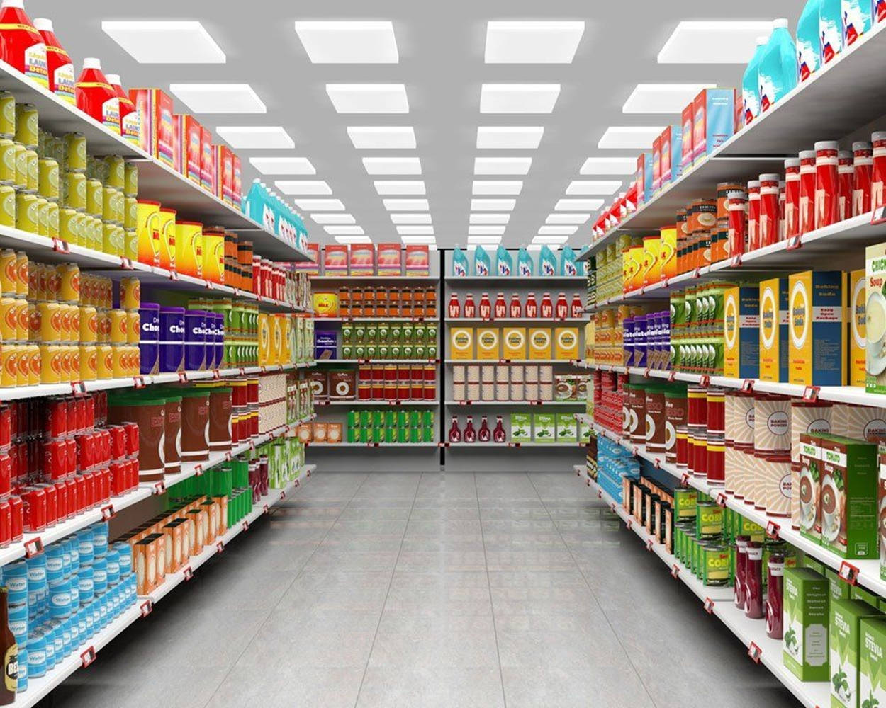 Grocery In Shopping Mall Wallpaper