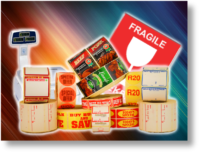 Grocery Scaleand Price Stickers PNG