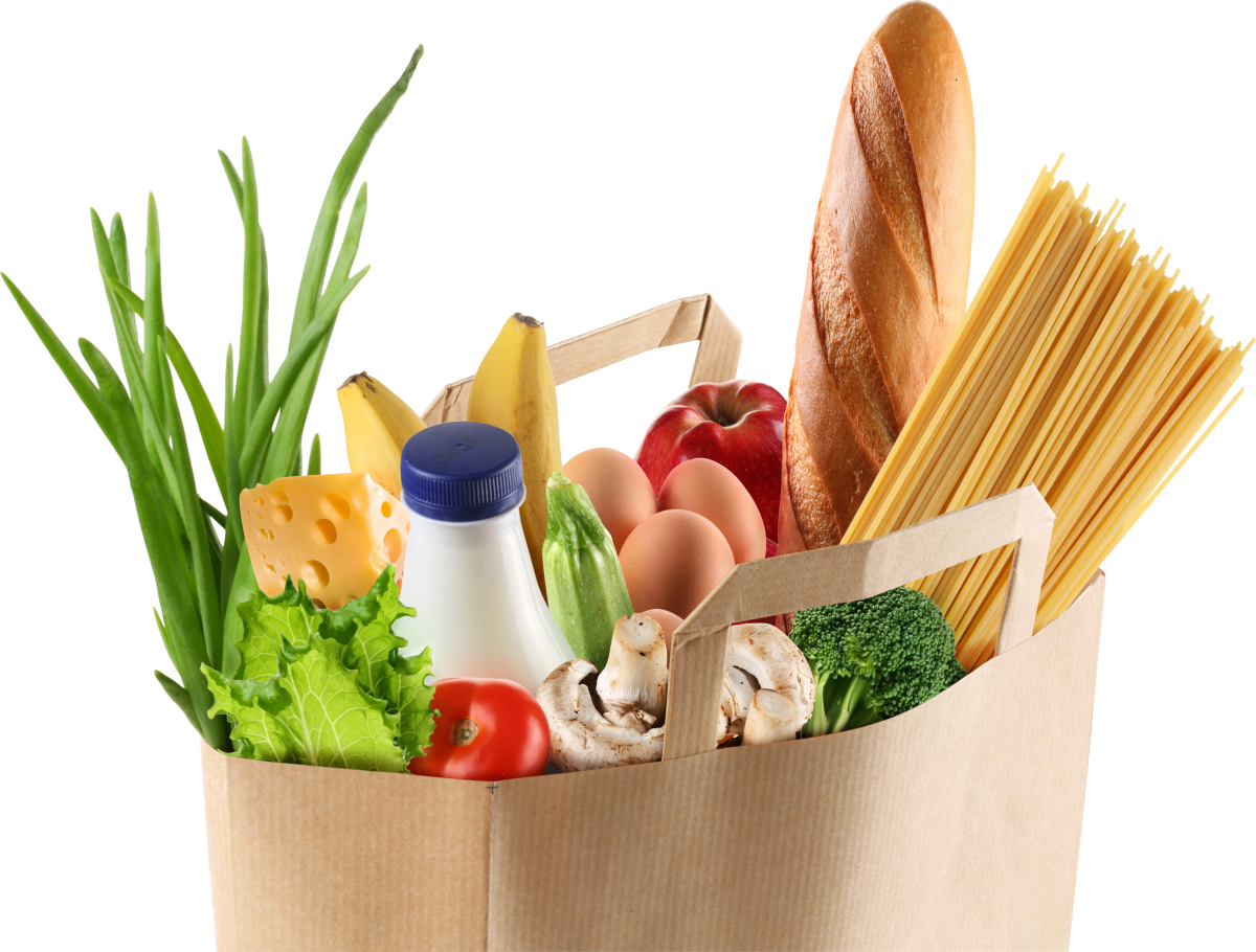 Grocery Shopping Bag Fullof Fresh Food PNG