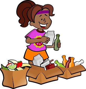 Grocery Shopping Cartoon Woman PNG