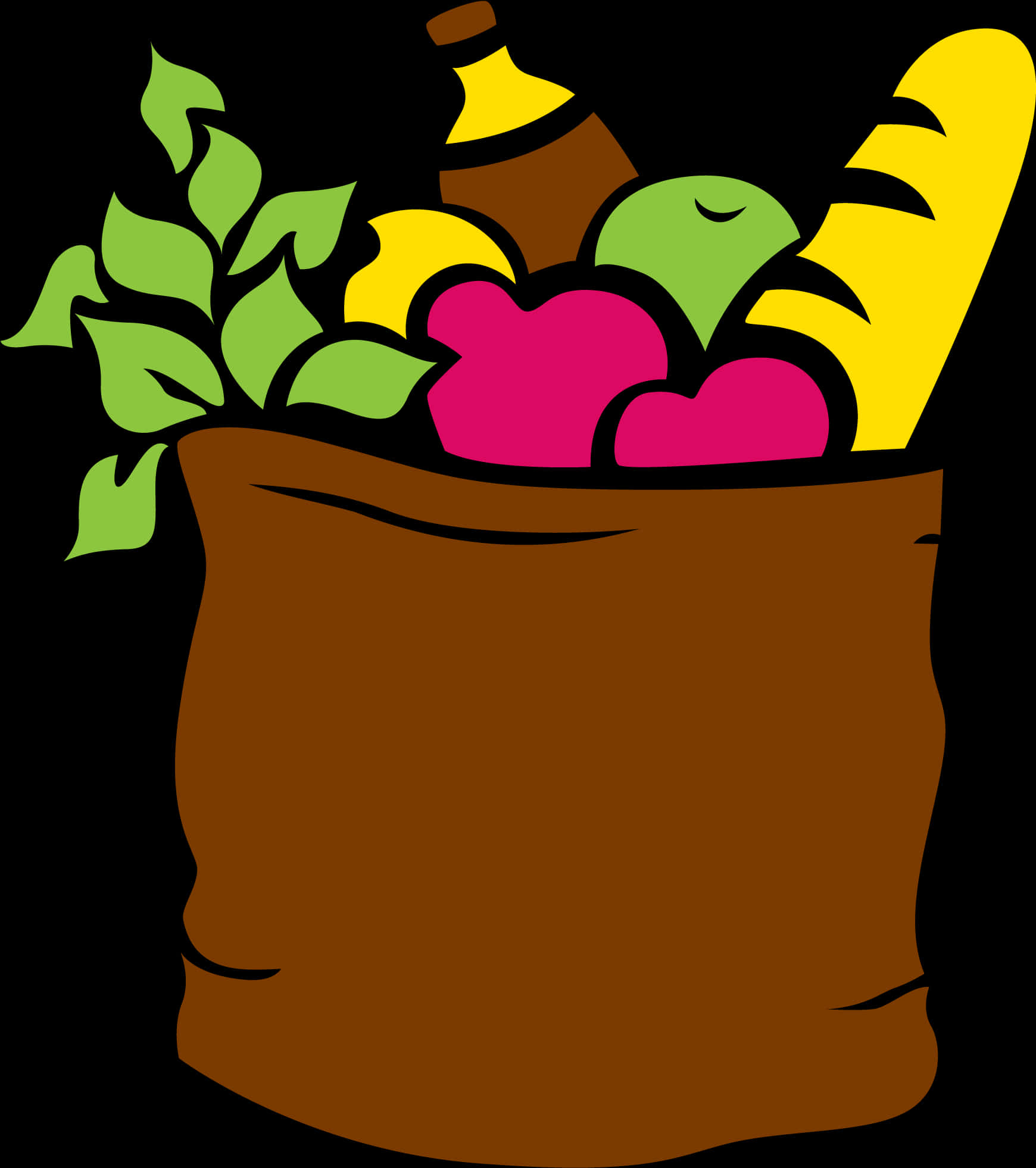 Grocery_ Bag_ Full_of_ Fresh_ Produce PNG