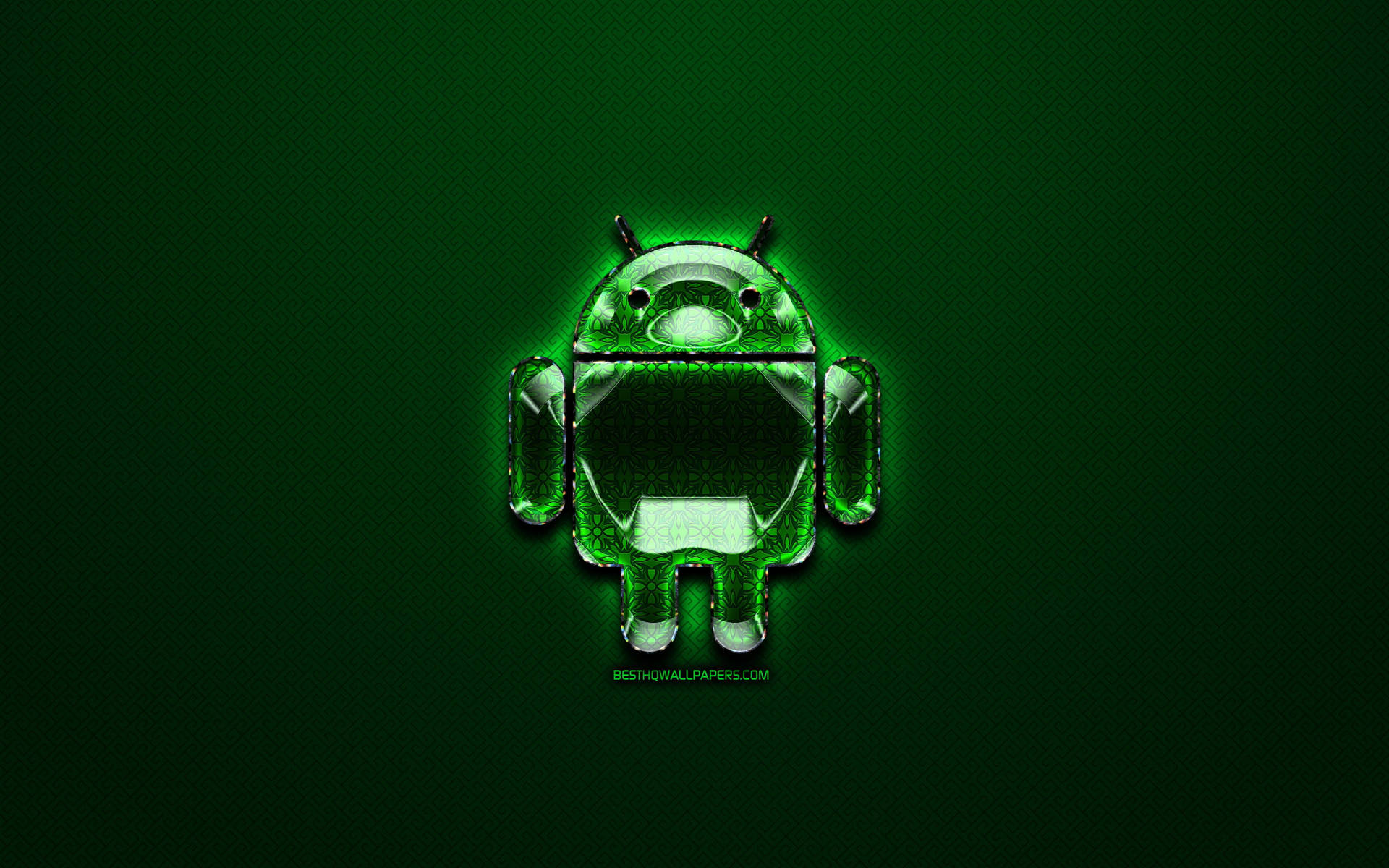 Grøn Android Glas Desktop Wallpaper