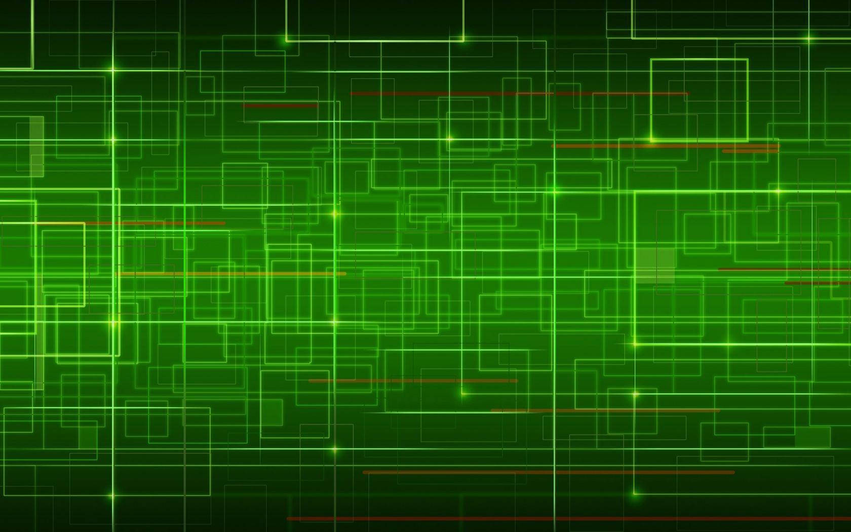 Grøn Cyber Path Wallpaper