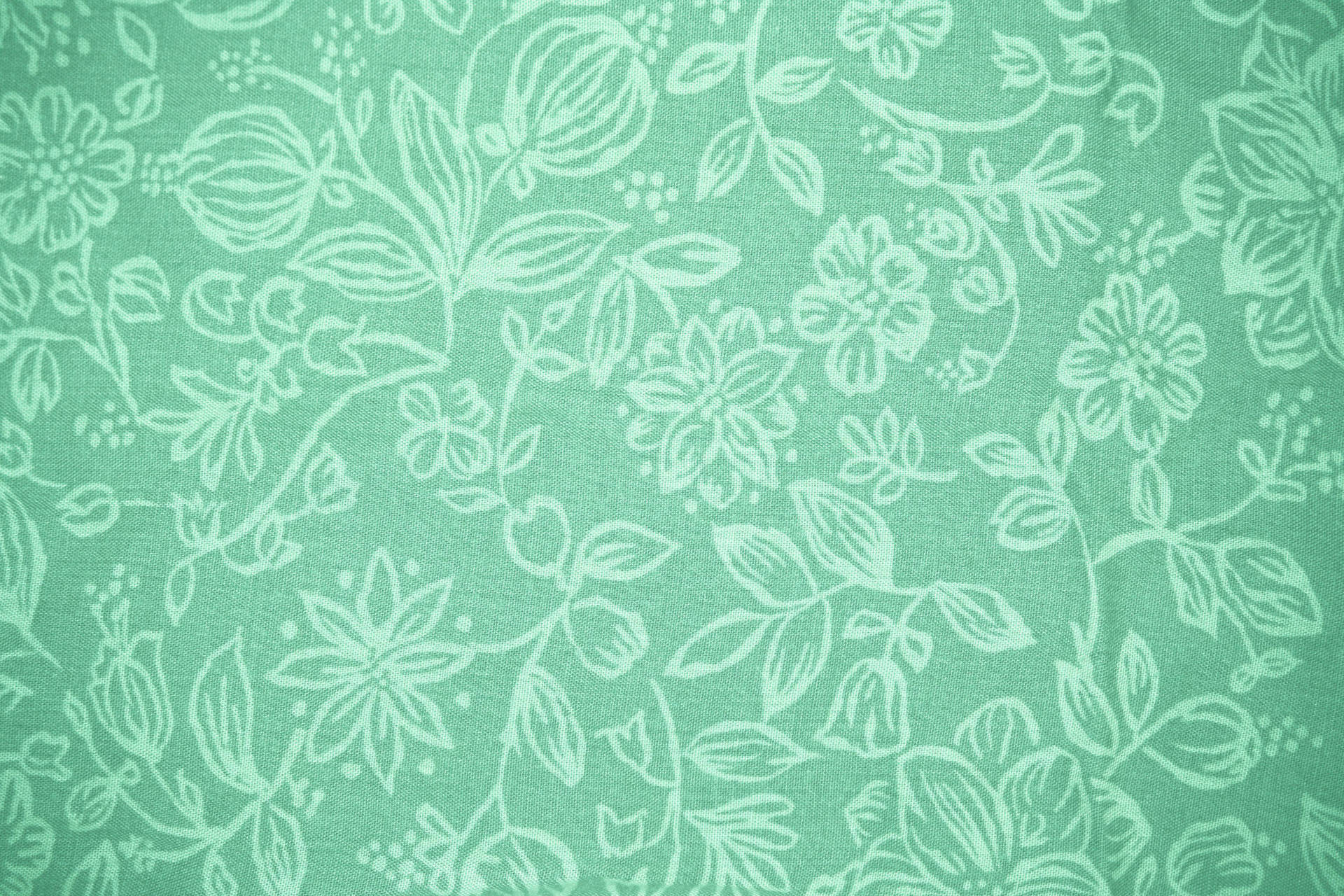 Grøn Floral Mint Wallpaper