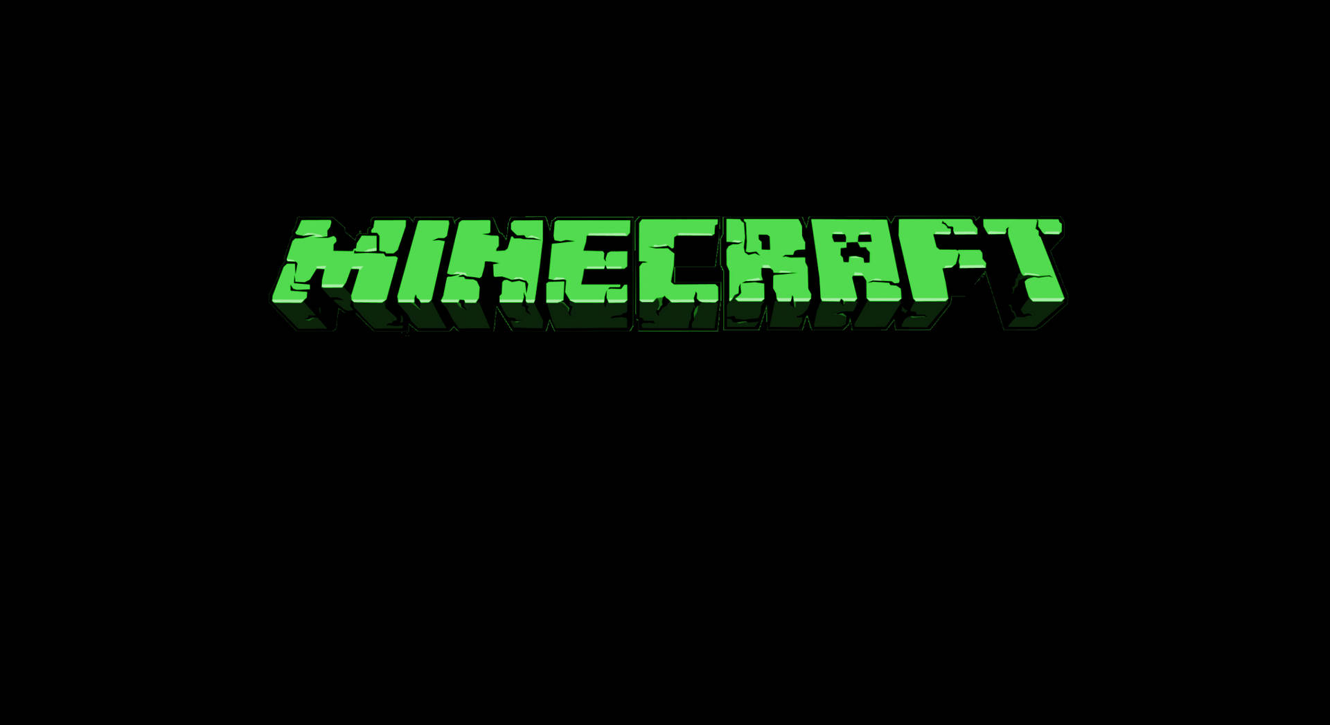Grøn Minecraft Logo Wallpaper