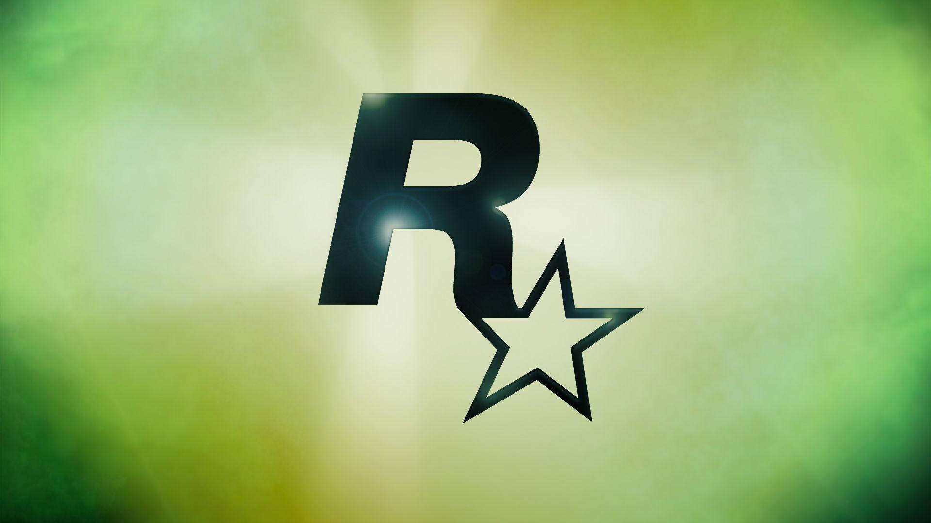 Grøn Rockstar Gamer Logo Wallpaper