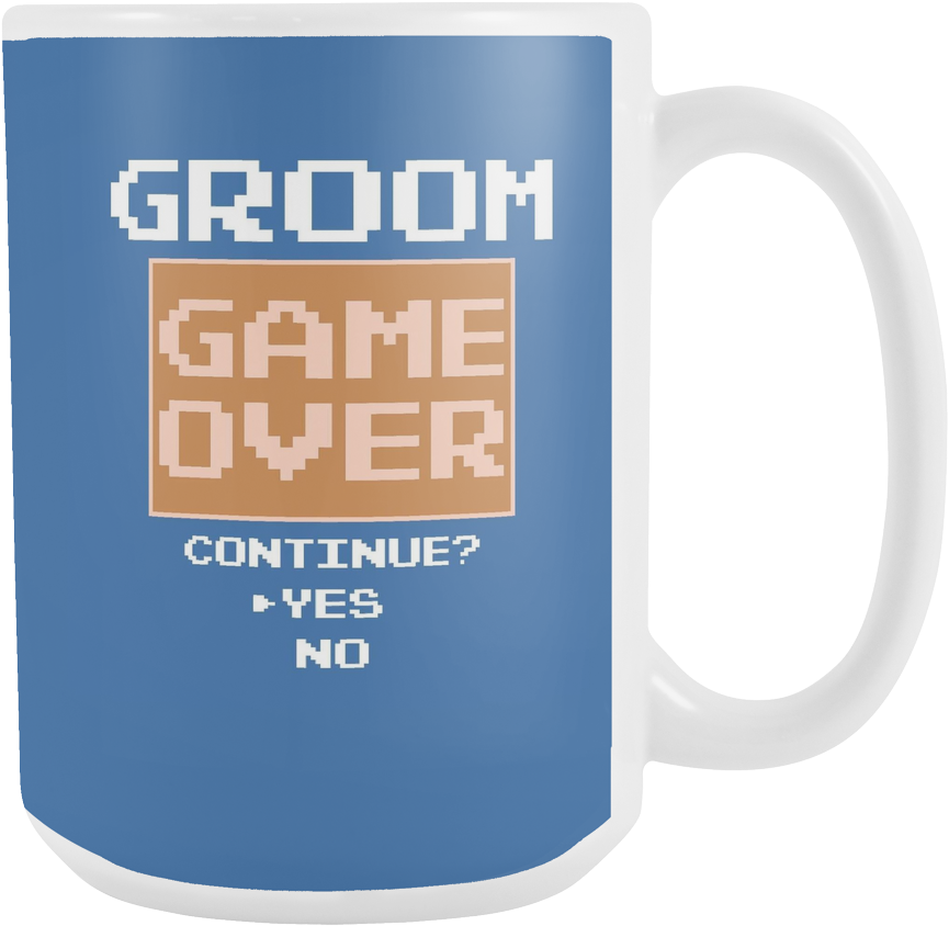 Groom Game Over Wedding Coffee Mug PNG