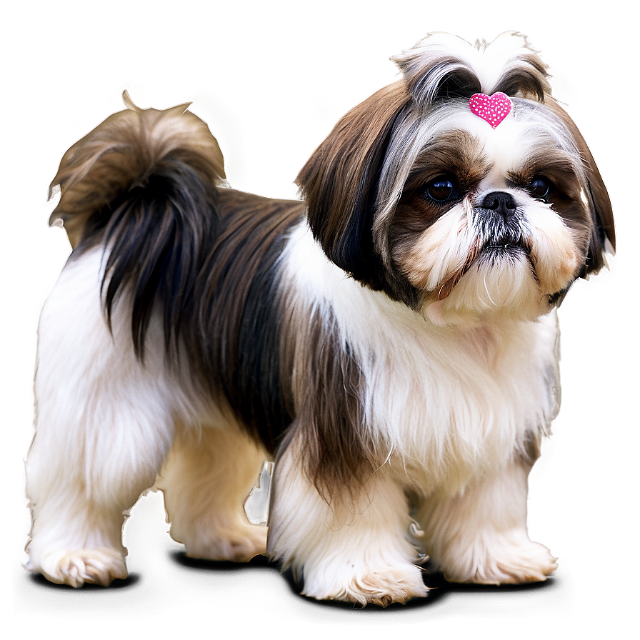 Groomed Shih Tzu Show Dog Png 50 PNG