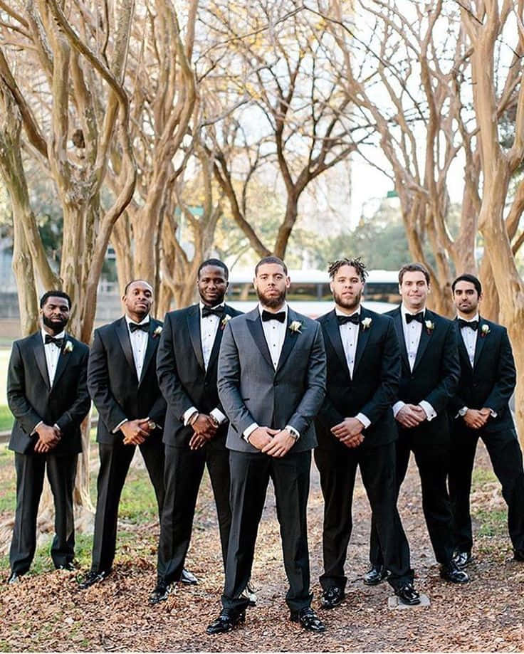 The Groomsmen are Fully Dressed and Ready for the Upcoming Ceremony