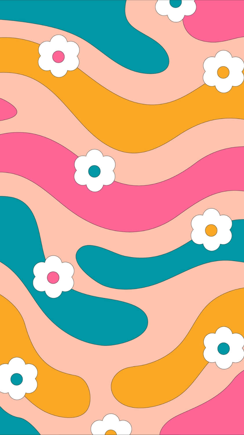 Groovy_ Flower_ Waves_ Pattern.jpg Wallpaper