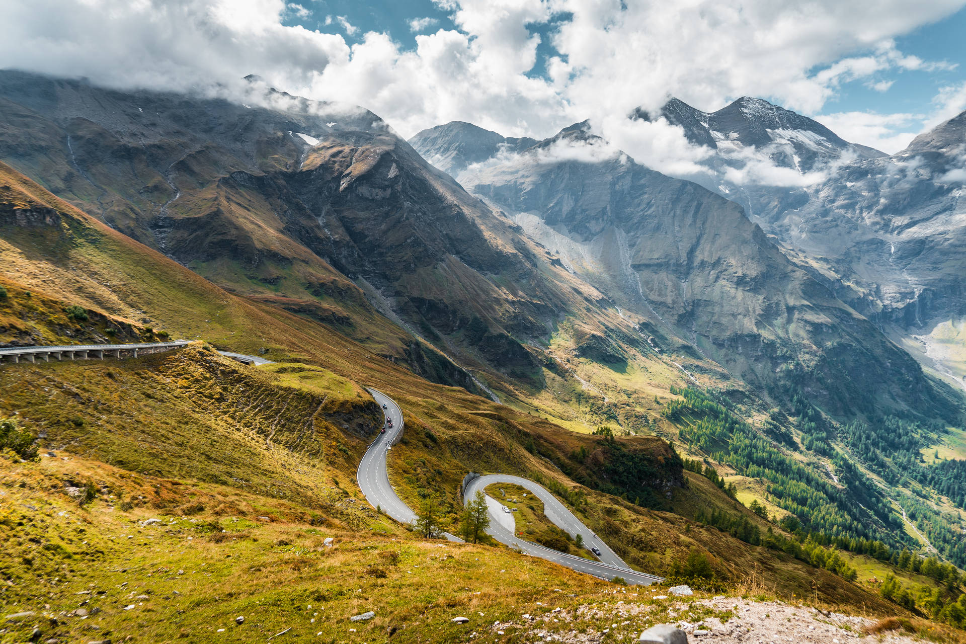 Caminoalto De Los Alpes De Grossglockner Fondo De Pantalla De Alta Calidad Para Computadora Fondo de pantalla