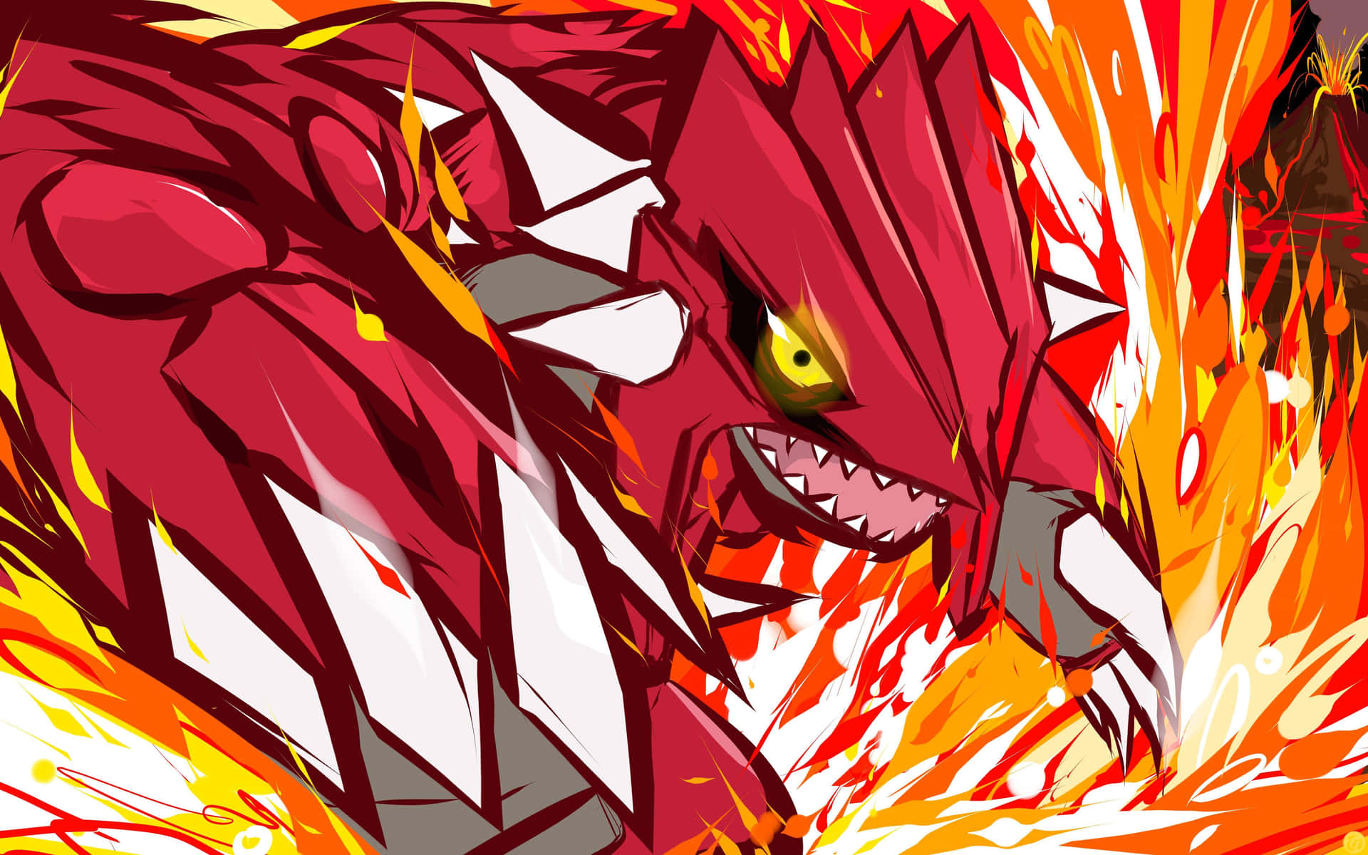 Groudon In Fiery Background Picture