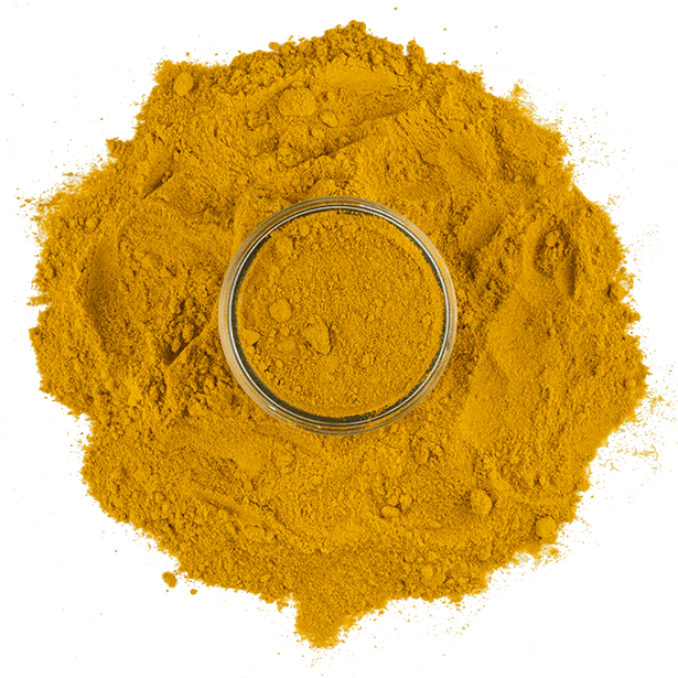 Ground Turmeric Powder Top View PNG