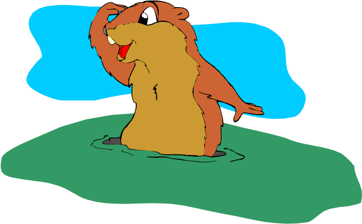 Groundhog Day Celebration Cartoon PNG