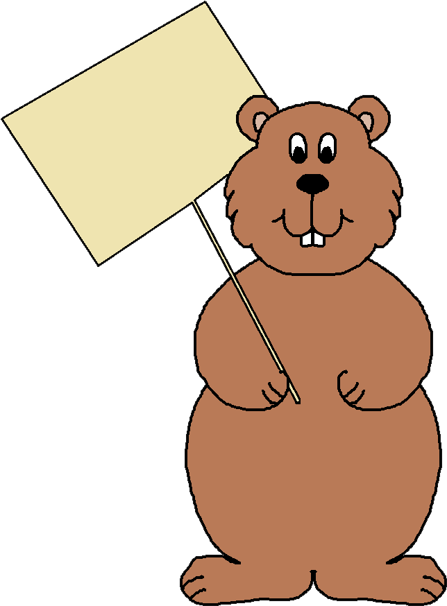 Groundhog Holding Blank Sign PNG