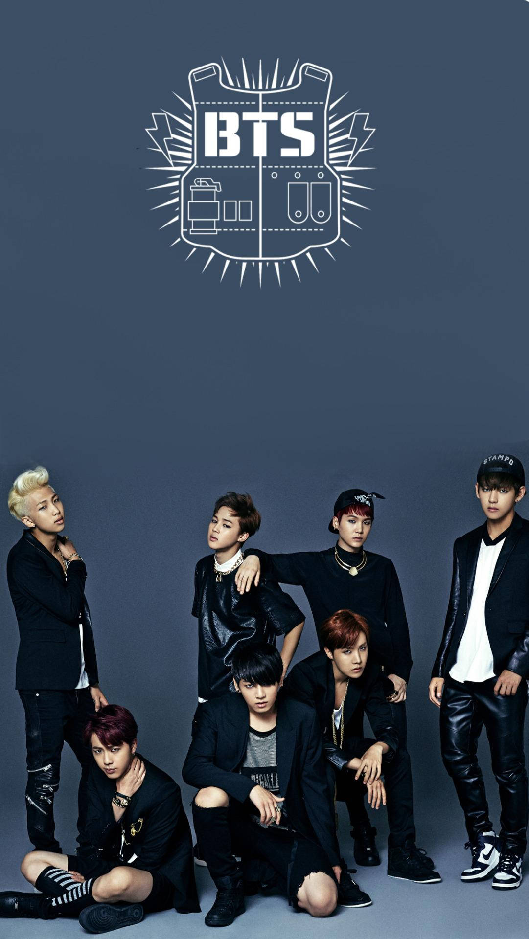 Group BTS Black And Blue Wallpaper