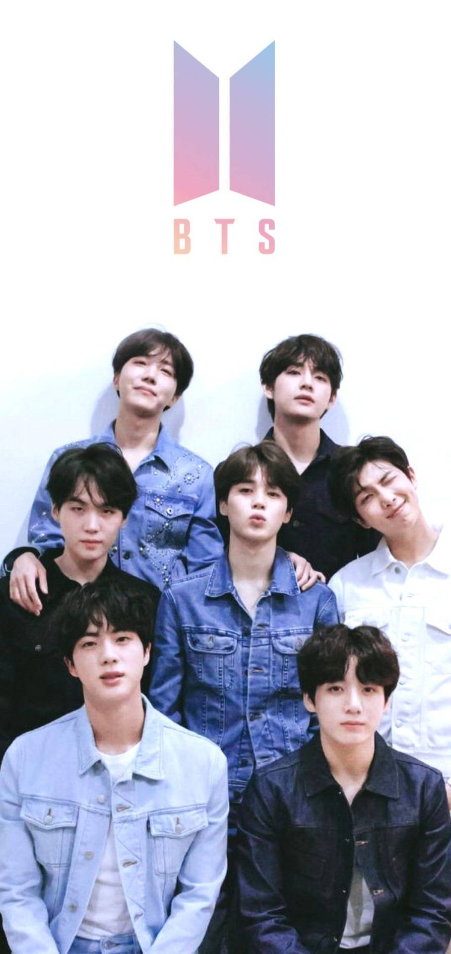 Group BTS With Logo Wallpaper
