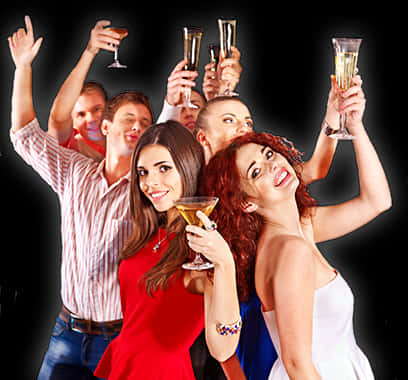 Group Celebration Toast PNG