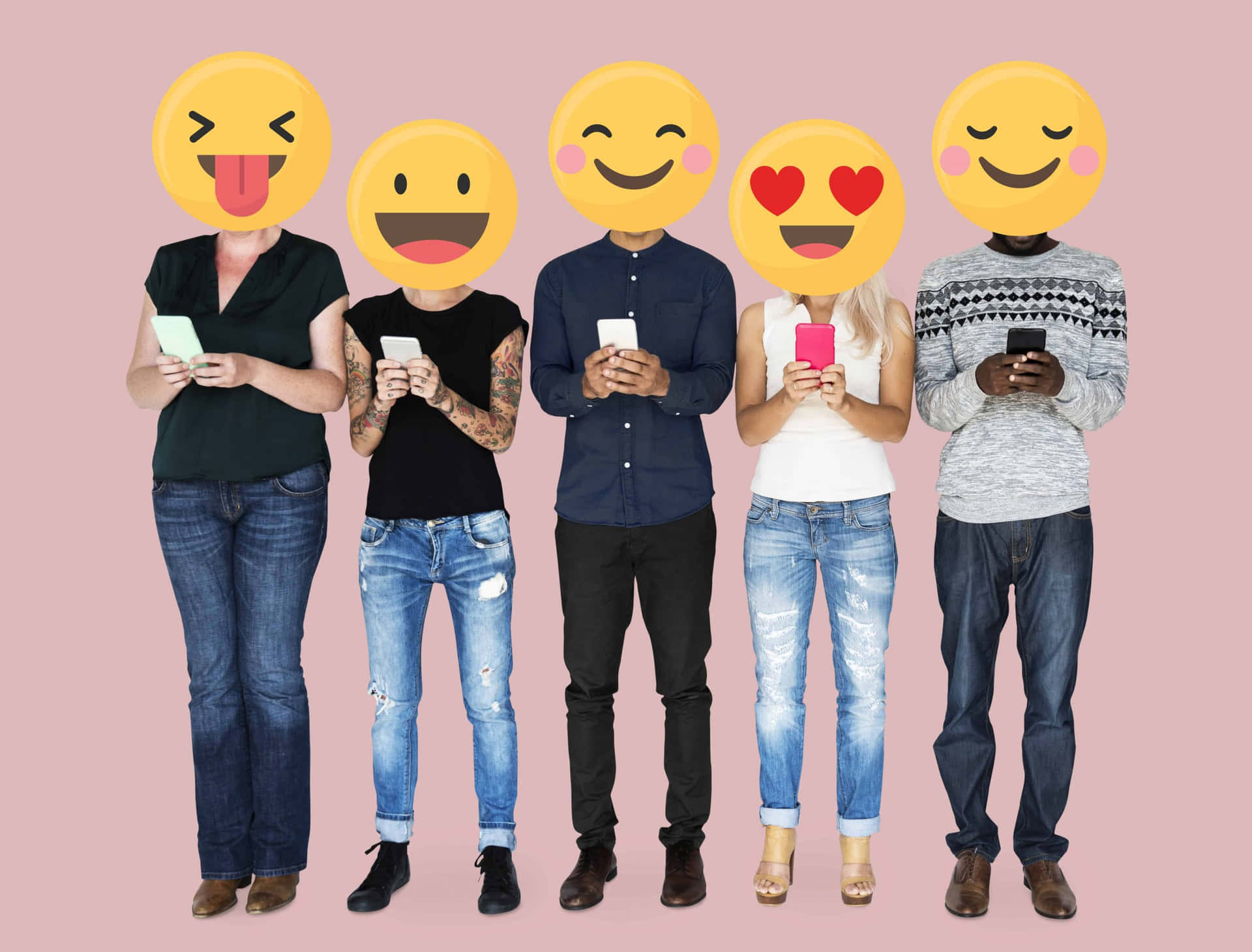 Immaginidi Teste Di Emoji Per Le Chat Di Gruppo