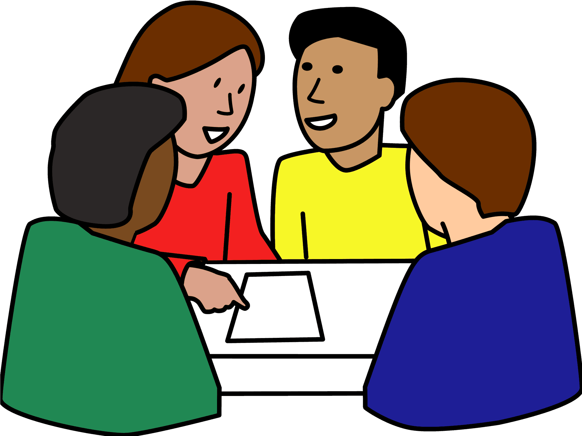 Group Discussion Cartoon PNG