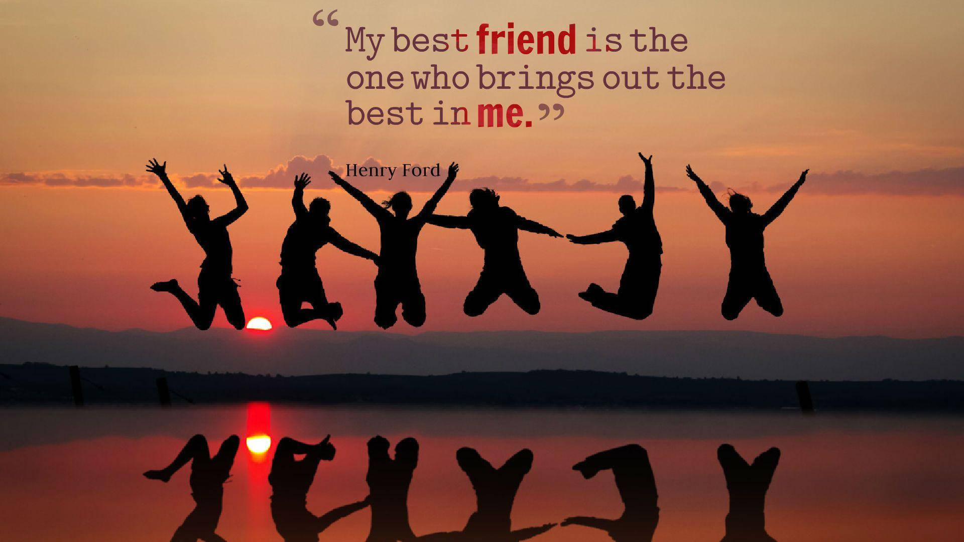 Group Friends Quote Henry Ford Jump Shpt Wallpaper
