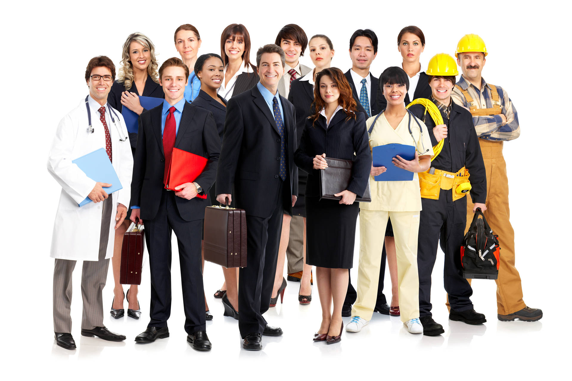Group Of People In Work Clothing Wallpaper