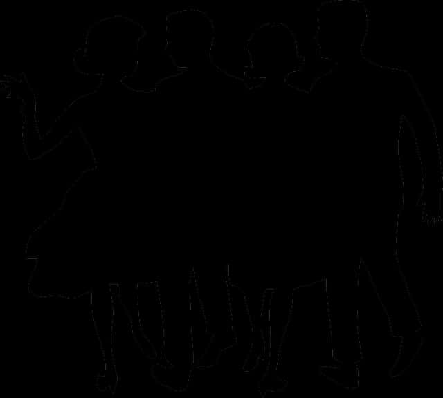 Group Silhouette Outline PNG