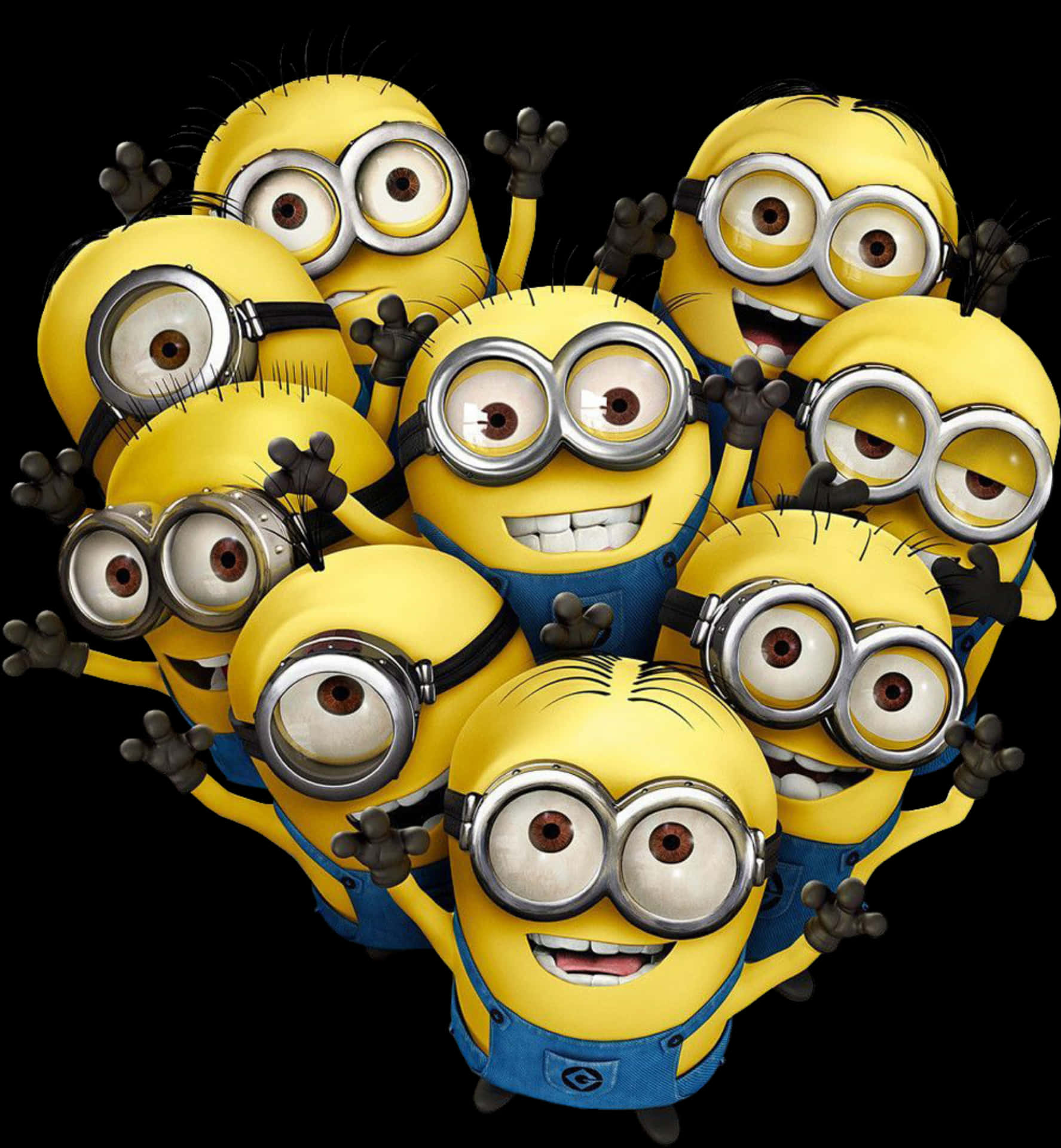 Groupof Happy Minions PNG