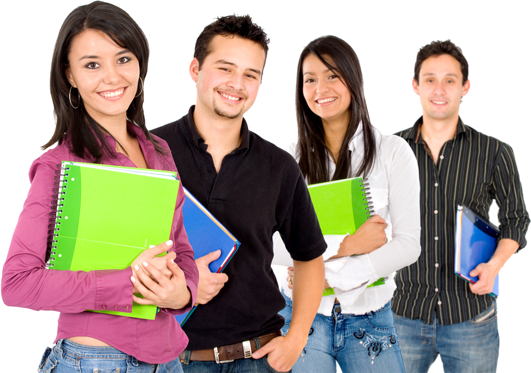 Groupof Students Holding Notebooks PNG