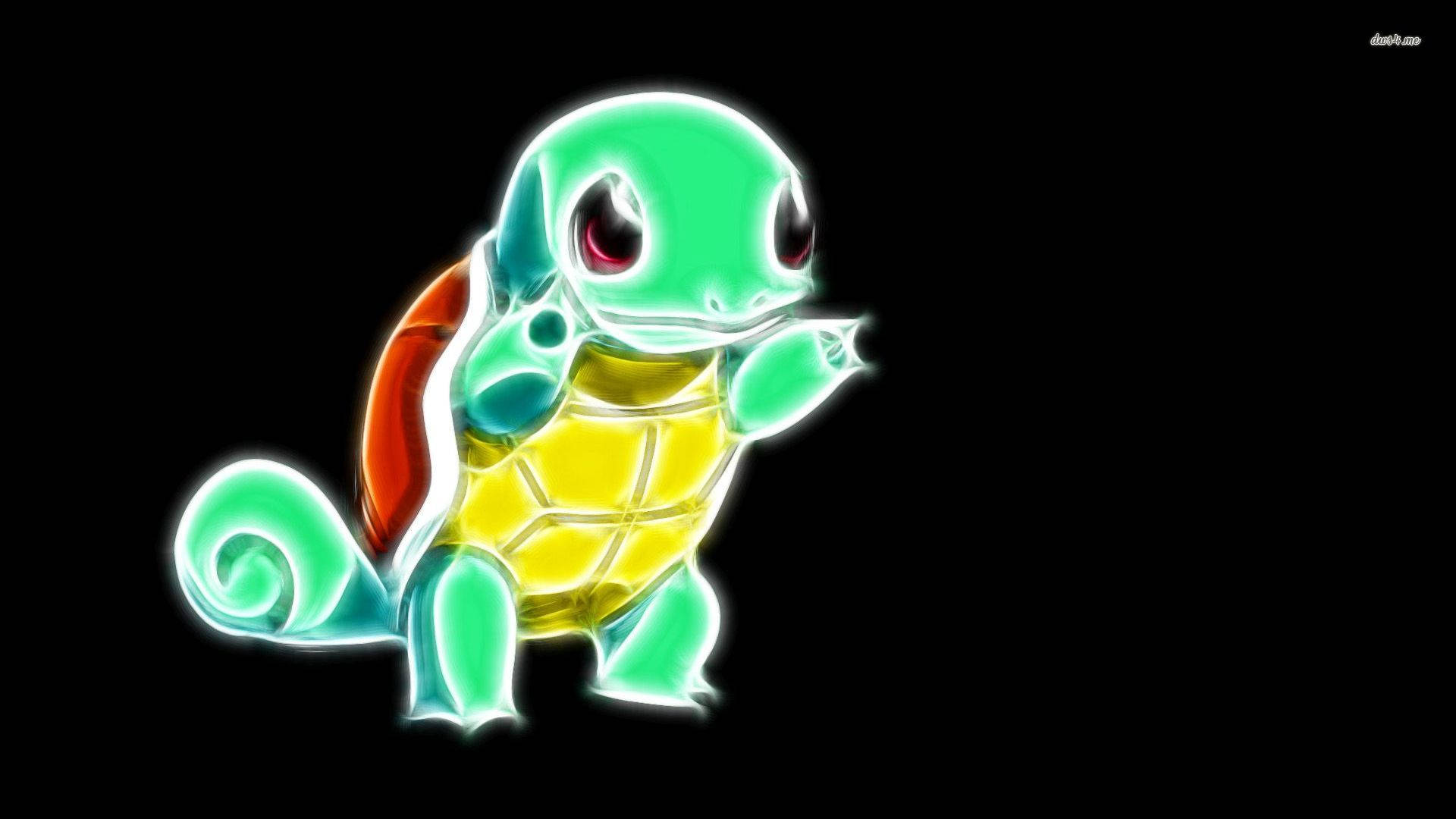 A Squirtle catches some morning rays Wallpaper