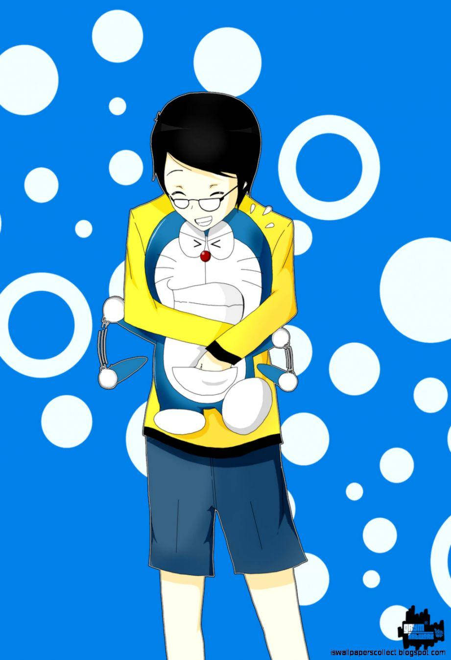 Erwachsenernobita, Der Doraemon Umarmt. Wallpaper