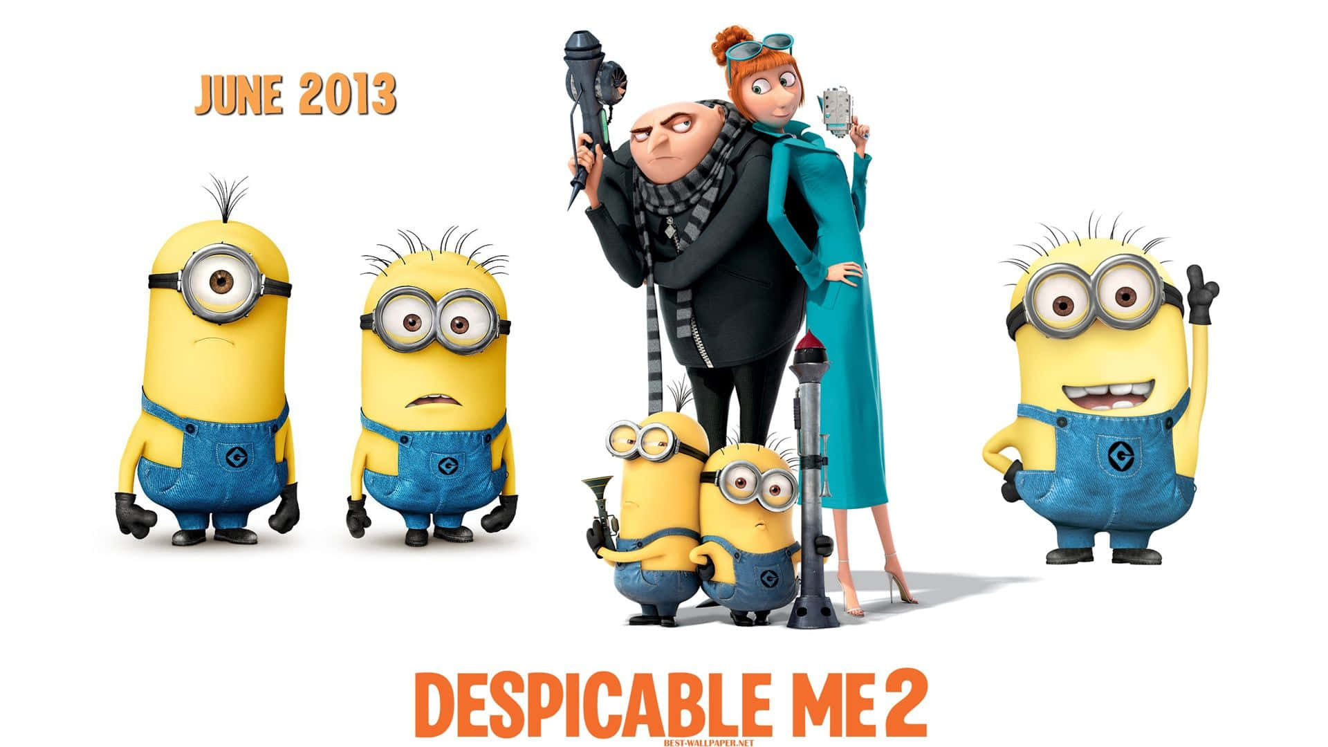 Gru's Minions From The Movie "despicable Me" In Action Wallpaper