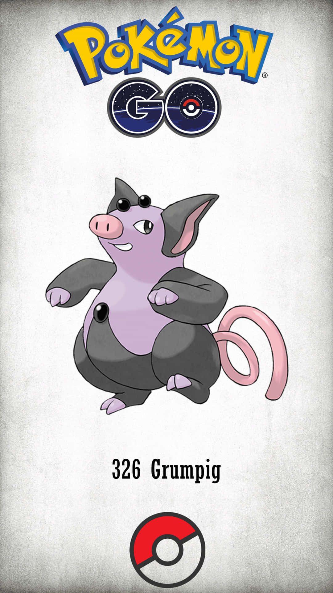Grumpig With Pokémon Go Logo Wallpaper