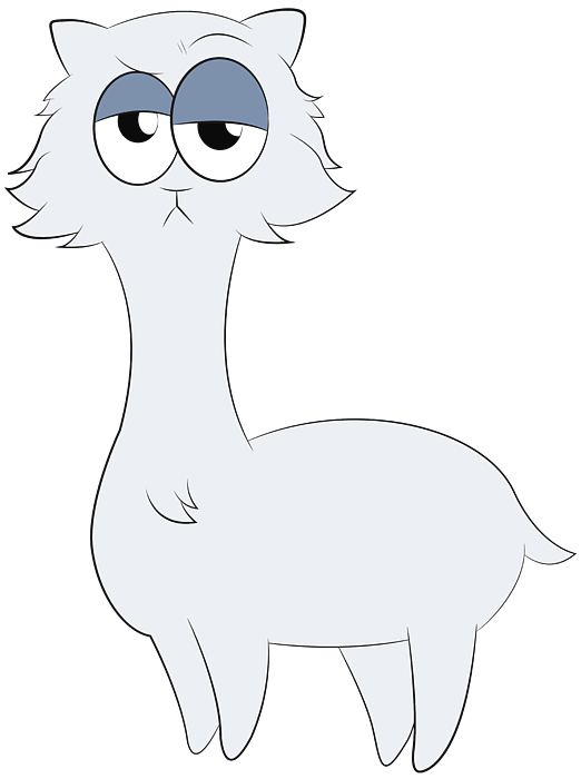 Grumpy Cartoon Cat PNG