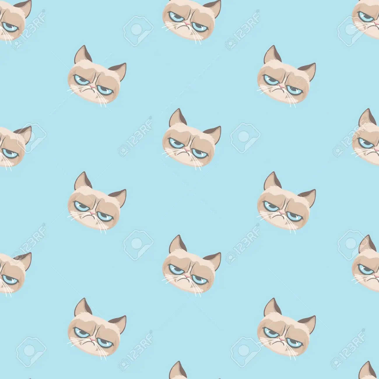 Grumpy Cat's grædende ansigt pryder din skærm. Wallpaper