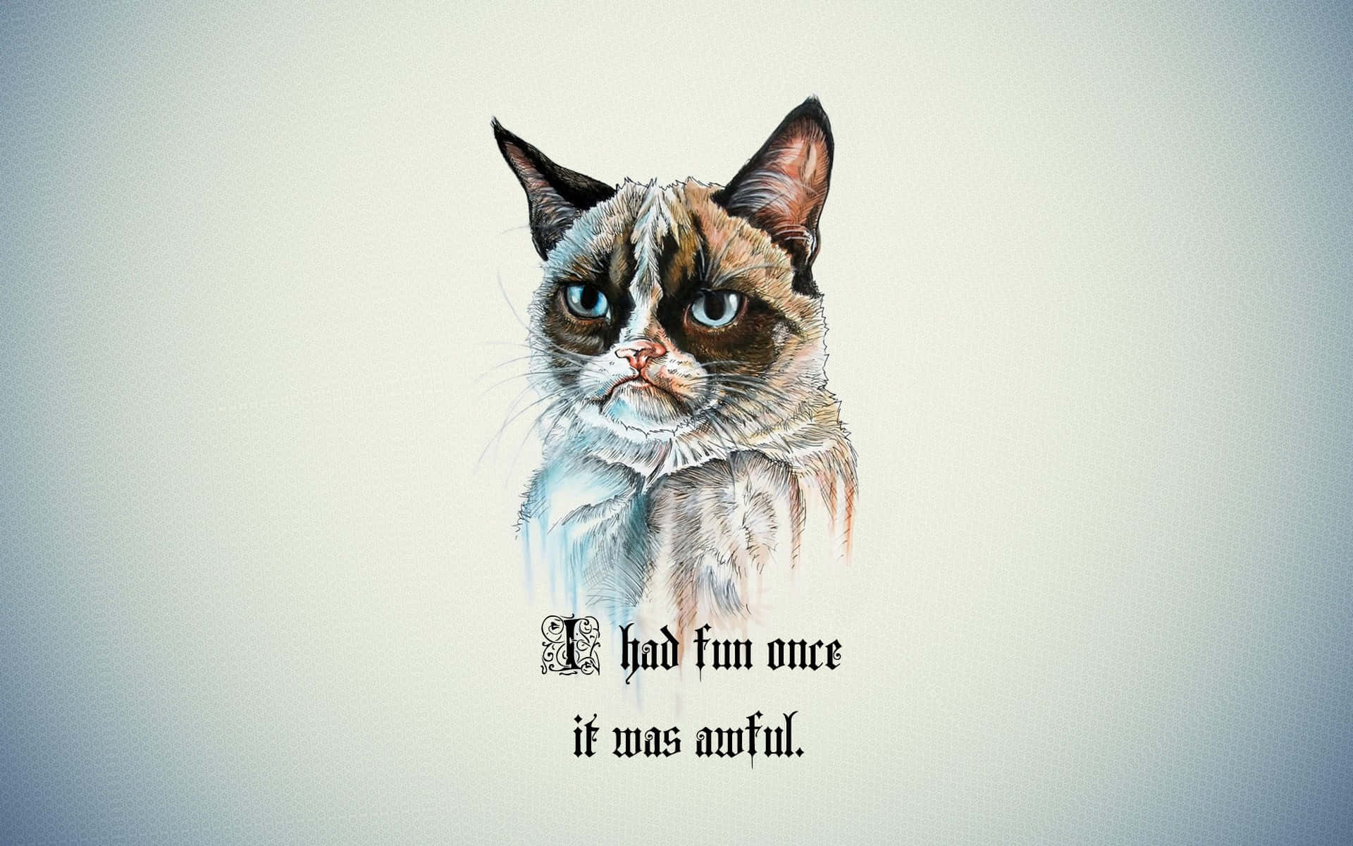 Grumpy Cat af Samantha McFly Wallpaper