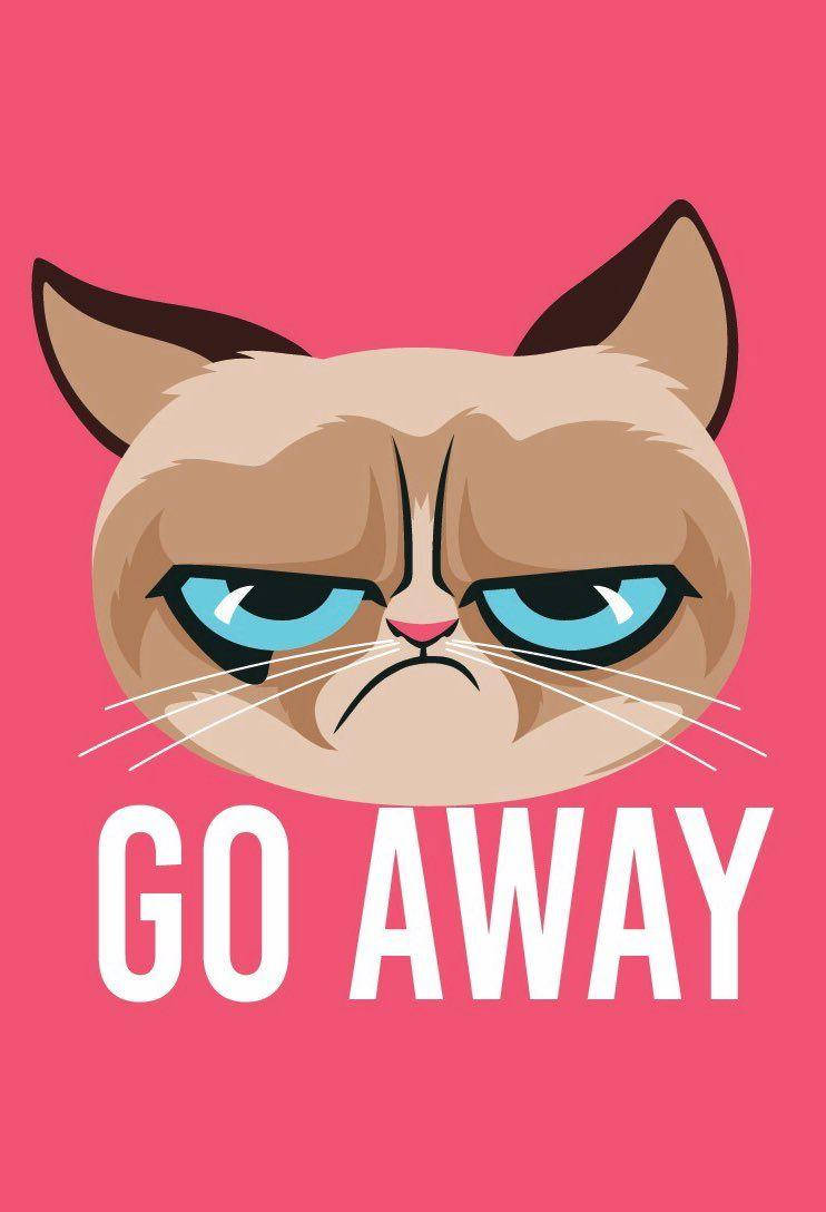 Grumpy cat meme wallpaper.